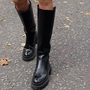 H&M new black boots size 7